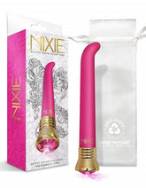 Nixie Jewel Satin G Vibe Pink Tourmaline 7 Inch Waterproof Multi-Speed Vibrator with Jewel Inlaid Control Vibrators - G Spot